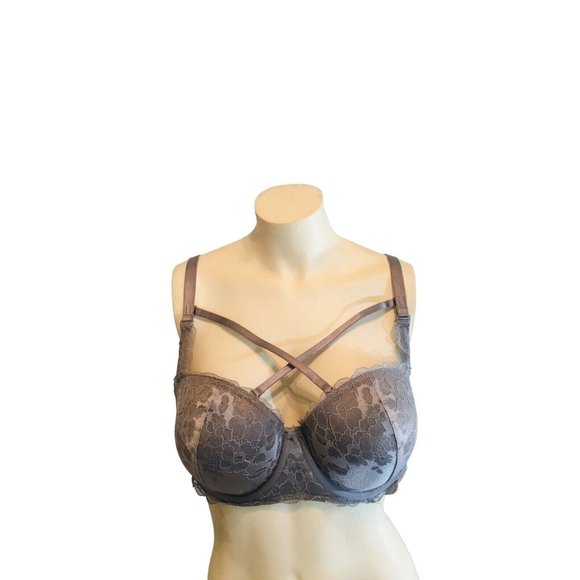 Torrid Curve Gray with Gray Lace Convertible Bra Size 40D NWOT - Picture 1 of 9